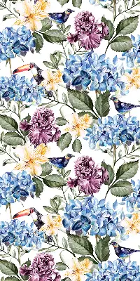 Fenster rollo Tukane und Blumen