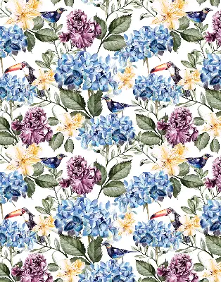 Fenster rollo Tukane und Blumen