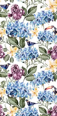 Fenster rollo Tukane und Blumen