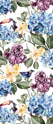 Fenster rollo Tukane und Blumen