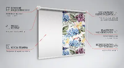 Fenster rollo Tukane und Blumen