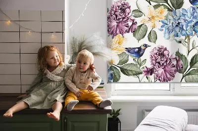 Fenster rollo Tukane und Blumen