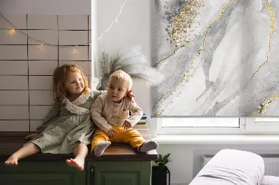Verdunkelungsrollo Grauer Marmor
