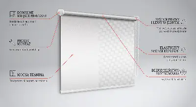Verdunkelungsrollo Graue Quadrate