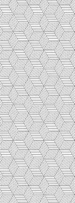 Rollo lichtundurchlässig 3D-gestreifte Quadrate