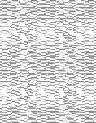 Rollo lichtundurchlässig 3D-gestreifte Quadrate