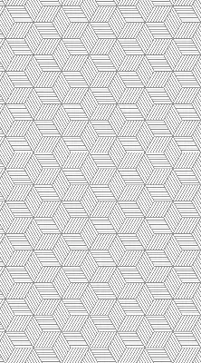 Rollo lichtundurchlässig 3D-gestreifte Quadrate