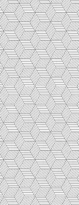 Rollo lichtundurchlässig 3D-gestreifte Quadrate