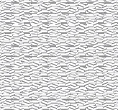Rollo lichtundurchlässig 3D-gestreifte Quadrate