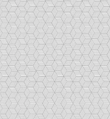 Rollo lichtundurchlässig 3D-gestreifte Quadrate