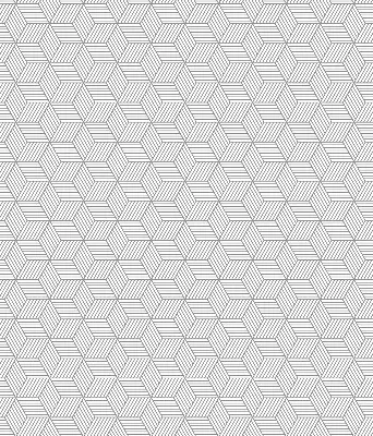 Rollo lichtundurchlässig 3D-gestreifte Quadrate