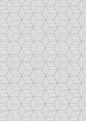 Rollo lichtundurchlässig 3D-gestreifte Quadrate