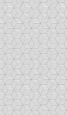 Rollo lichtundurchlässig 3D-gestreifte Quadrate