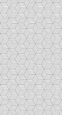 Rollo lichtundurchlässig 3D-gestreifte Quadrate
