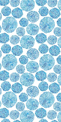 Verdunkelungsrollo Blaue Blütenblattkreise