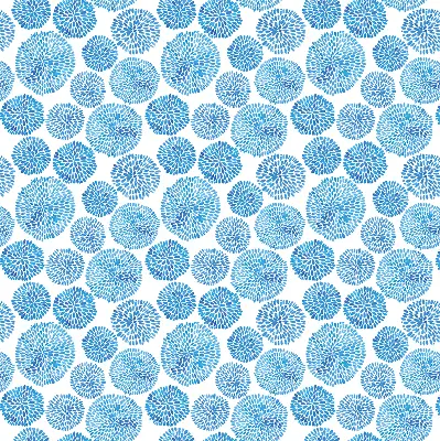Verdunkelungsrollo Blaue Blütenblattkreise