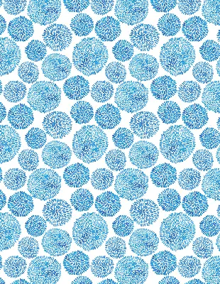 Verdunkelungsrollo Blaue Blütenblattkreise