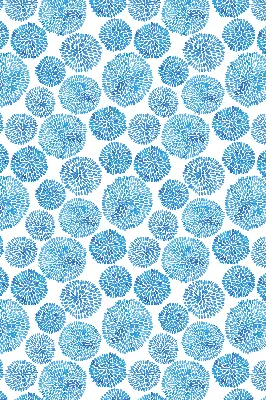 Verdunkelungsrollo Blaue Blütenblattkreise