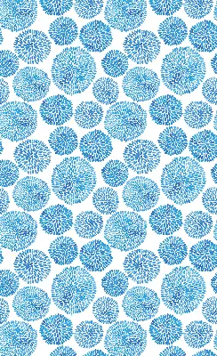 Verdunkelungsrollo Blaue Blütenblattkreise