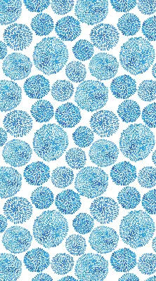 Verdunkelungsrollo Blaue Blütenblattkreise
