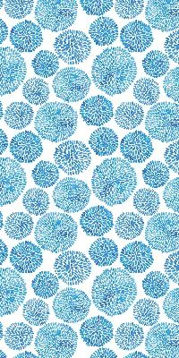 Verdunkelungsrollo Blaue Blütenblattkreise