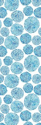 Verdunkelungsrollo Blaue Blütenblattkreise