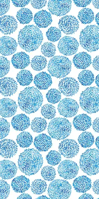 Verdunkelungsrollo Blaue Blütenblattkreise