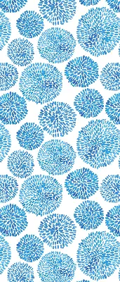 Verdunkelungsrollo Blaue Blütenblattkreise