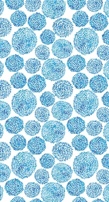 Verdunkelungsrollo Blaue Blütenblattkreise