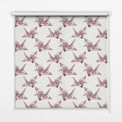 Fenster rollo Origami-Schwäne
