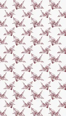 Fenster rollo Origami-Schwäne