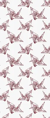 Fenster rollo Origami-Schwäne