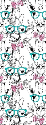 Fenster rollo Giraffe mit Brille