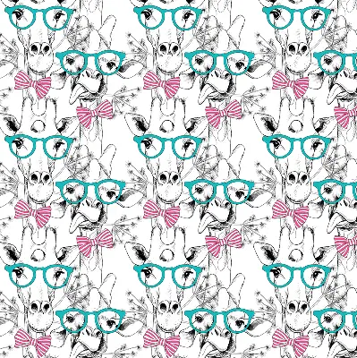 Fenster rollo Giraffe mit Brille