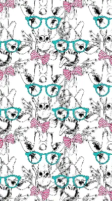 Fenster rollo Giraffe mit Brille