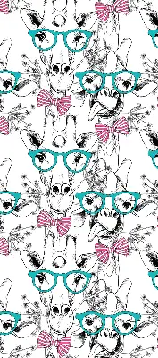Fenster rollo Giraffe mit Brille