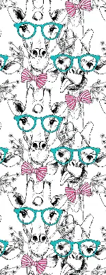 Fenster rollo Giraffe mit Brille