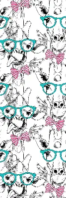 Fenster rollo Giraffe mit Brille