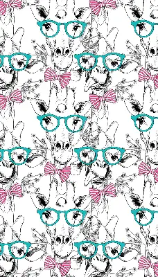 Fenster rollo Giraffe mit Brille