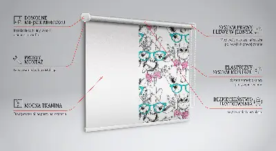 Fenster rollo Giraffe mit Brille
