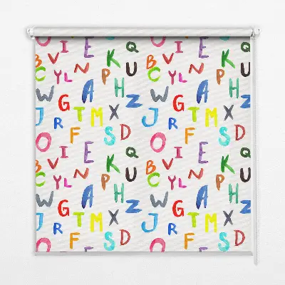 Rollo lichtundurchlässig Bunte Buchstaben