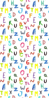Rollo lichtundurchlässig Bunte Buchstaben