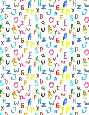 Rollo lichtundurchlässig Bunte Buchstaben