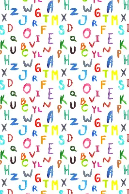 Rollo lichtundurchlässig Bunte Buchstaben