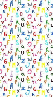 Rollo lichtundurchlässig Bunte Buchstaben