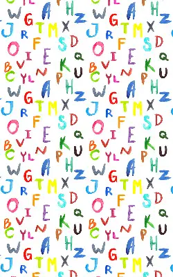 Rollo lichtundurchlässig Bunte Buchstaben