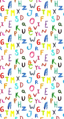 Rollo lichtundurchlässig Bunte Buchstaben
