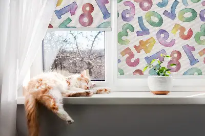 Verdunkelungsrollo Bunte Zahlen