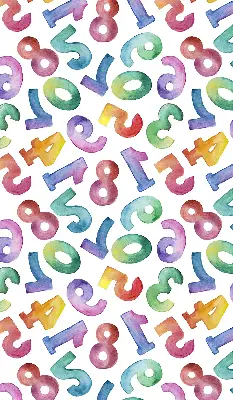 Verdunkelungsrollo Bunte Zahlen
