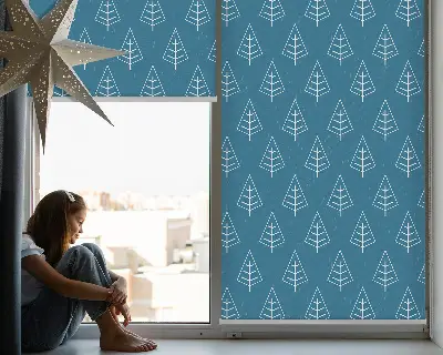 Fenster rollo Bäume im Regen